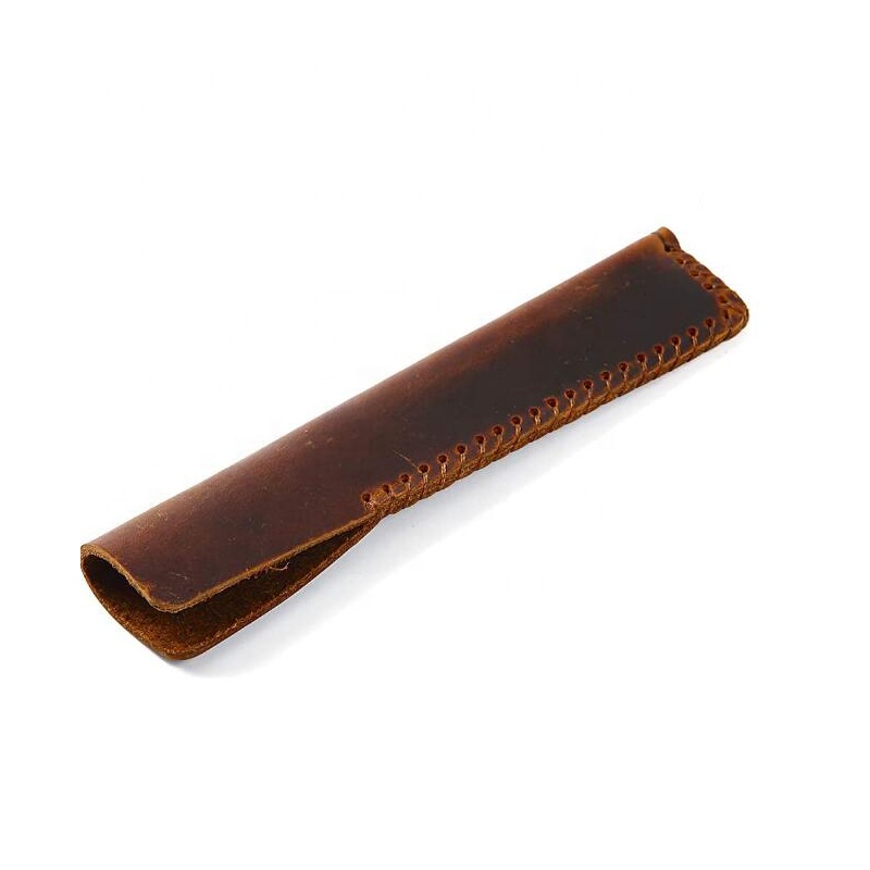 Высококачественный кожаный футляр для шариковых ручек Crazy Horse, винтажный футляр для перьевых ручек ручной работы, держатель для карандашей, чехол для учителя, художника