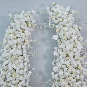 IMUWEN Bunga Sutra Buatan untuk Latar Belakang Fotografi Pernikahan, Gapura Putih, Dekorasi Seni Floral Buatan Tangan DIY - Product Image 2