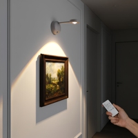 Lampe murale LED rechargeable sans fil avec détecteur de mouvement et variateur tactile pour éclairage d'art, de tableaux, de cadres photo et décoration de chambre