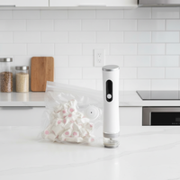 Scelleuse sous vide manuelle portable à batterie pour sacs réutilisables, conservation domestique, grande capacité, indicateur LED, faible bruit, pour voiture