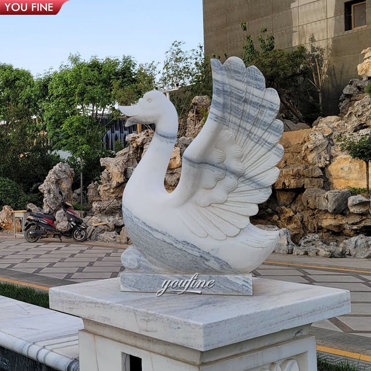 屋外池畔装飾 白大理石白鳥像| Alibaba.com