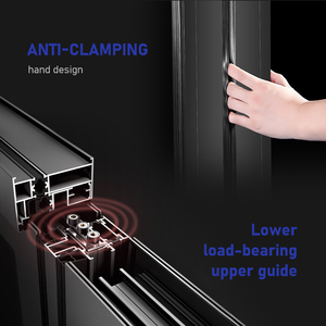 Eehe <span class=keywords><strong>Porte</strong></span>-fenêtre pliante en aluminium robuste avec verre à rupture thermique solide et conception durable à deux volets - Product Image 6