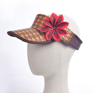 High Quality Handmade Foam Tiare Hawaiian <strong>Straw</strong> Woven HH00010 <strong>Hat</strong> for Summer Beach Island Holiday Daily Decorative Headwear - Product Image 2