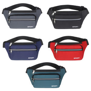 Sac banane de sport pour homme, sangle réglable, sac de taille multifonctionnel, compartiment intérieur de couleur unie, loisirs, voyage, fitness - Product Image 1