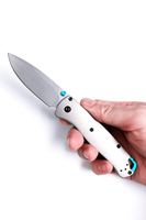 Vouwbaar kampeermes met aluminium handvat en titaniumlegering lemmet, totale lengte 18,5 cm, model 535, DIY OEM fruitmes