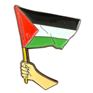 Insignia Esmaltada Electrochapada con Mapa de la Bandera de Palestina, Diseño Moderno, Apta para Fundas de Teléfono, Bolsos y Ropa - Product Image 1
