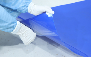 Capas adhesivas multicapa de película limpia Alfombrilla adhesiva de suelo LDPE azul para entrada de laboratorios de salas limpias - Product Image 5