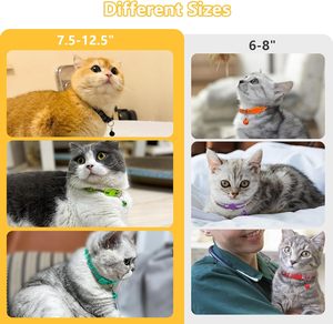 Collier de sécurité pour chat réfléchissant et coloré avec clochette, collier de chat à dégagement rapide - Product Image 4