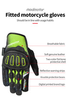 Guantes de dedo completo para pantalla táctil Unisex Protección de nudillos de dedo completo Antideslizante Off Road Dirtbike guantes de carreras