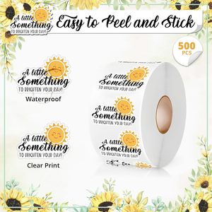 Autocollants ronds adhésifs imperméables <span class=keywords><strong>pour</strong></span> étiquettes professionnelles, emballages artisanaux et cartes de remerciement <span class=keywords><strong>pour</strong></span> anniversaires/mariages - Design mignon en papier - Product Image 3