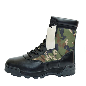 SF12 703 Camouflage High Top Waterproof Leather Tactical <b>Boots</b> <b>Zipper</b> Lace Up All Seasons Men Outdoor Shoes - Product Image 5