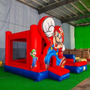 Château gonflable à thème <span class=keywords><strong>de</strong></span> dessin animé avec toboggan extérieur, jeu pour enfants, combo humide et sec - Product Image 2