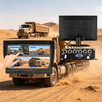 Caméra embarquée 3-en-1 RS232 à port série, 4 canaux, tactile, Full HD 720p/1080p AHD CVBS VGA pour camions/bus/voitures commerciaux