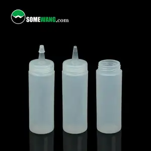 120ml 3oz פוליאתילן קטשופ רוטב פלסטיק לסחוט בקבוק ריק דבק מוליך שימוש חוזר לסחוט בקבוק