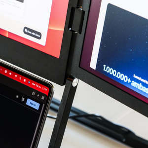 <span class=keywords><strong>Monitor</strong></span> a triplo schermo per Laptop Extender schermo 15.6 "LED ip LCD 1080P quadrupla portatili TriCreate OEM Type-C uso aziendale - Product Image 2