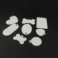 Étiquettes d'identification pour animaux de compagnie en aluminium avec impression double face par sublimation, étiquettes circulaires en métal pour chien et chat