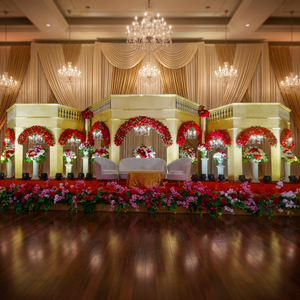 ฉากหลังเวทีงานแต่งงานสุดหรู ตกแต่งด้วยดอกไม้ สำหรับงานอีเว้นท์ งานปาร์ตี้  แผงตกแต่งห้องจัดเลี้ยง ผลิตโดยผู้ผลิตชาวอินเดีย - Product Image 3