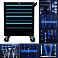 Armoire à outils professionnelle en acier avec roulettes pour atelier automobile, garage, stockage, OEM disponible, construction antirouille, kit d'outils 245 pièces
