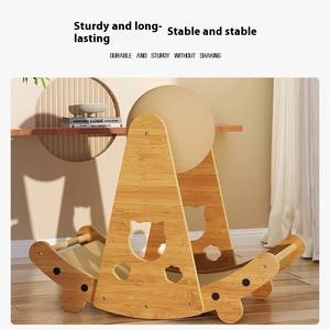 Pohon kucing Modern goresan tahan aus vertikal Sisal bola cakar penggiling kertas bergelombang fitur anti-sofa kucing pohon - Product Image 4