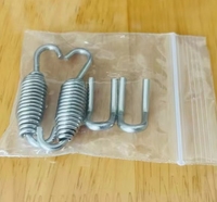 Ressort de moto personnalisé en acier inoxydable avec crochet en U, diamètre de fil personnalisé et placage nickel