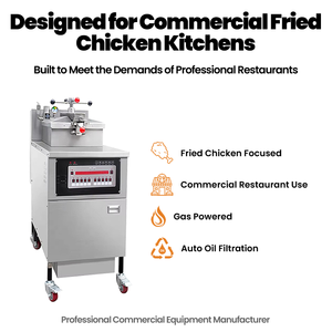 Friggitrice a Pressione Commerciale a Gas Stile Henny Penny PFG600, Friggitrice per Pollo a 4 Teste, Macchina per Friggere Pollo a Pressione - Product Image 6