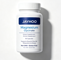 JAYHOO Glycinate de magnésium 90 capsules, soutien au zinc B6 D3, relaxation musculaire et complément pour le sommeil