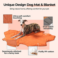 Couverture pour animaux de compagnie en forme de feuille 3D, tapis de refroidissement doux pour lit de chat, coussin lavable pour lit de chien, canapé, dessin animé solide