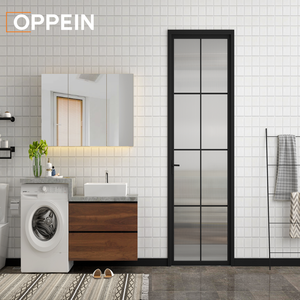 Oppein 96 Asian <strong>Bali</strong> Aluminum Alloy Glass Modern Designs Swing Gizmo Bathroom <strong>Door</strong> Cheap Wooden Internal <strong>Door</strong> for Hotels Houses - Product Image 1