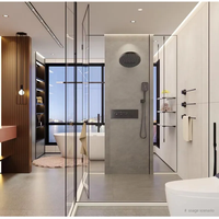 Robinet de douche thermostatique d'hôtel de couleur personnalisée mélangeur de salle de bain mural poli jet de massage céramique pour usage en appartement