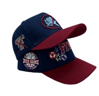Casquettes de Baseball Personnalisées en Coton Bicolore à 5 Panneaux, Visière Courbe et Structurée, Réglables pour Hommes et Femmes