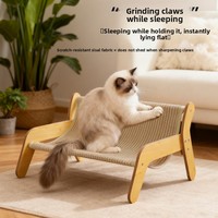 Canapé-lit pour chat en bois, lit pour animaux de compagnie, lit pour chat universel et amovible, populaire en hiver, lavable, fournitures pour animaux de compagnie en peluche