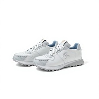 Baskets décontractées pour femmes en cuir à lacets, chaussures de marche à bout rond, style streetwear, avec logo brodé uni