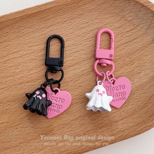 Lilangda Halloween Keychain <b>Sweet</b> Cool Funny Ghost Pendant Key Ring Metal Earphone Cover <b>Bag</b> <b>Party</b> Gifts for Women Men Jewelry - Product Image 1