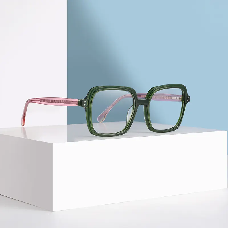 Pemasok Cina logo kustom kualitas tinggi merek asetat bingkai optik kacamata desain untuk kacamata 2023 2024