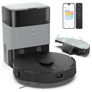 Aspirateur robot intelligent automatique pour la maison avec filtre à eau en plastique HEPA, fonctions de nettoyage humide et sec pour la maison et l'hôtel, prise US - Product Image 1