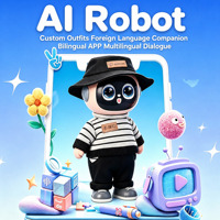 Robot compagnon émotionnel intelligent pour animaux de compagnie AiJH, interactif avec 105 expressions, capteur tactile, jouet robot réveil