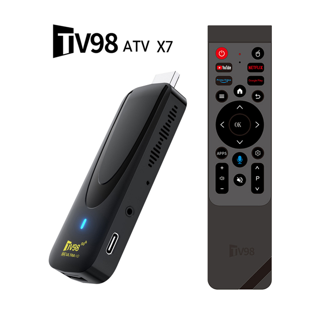 2026 New  TV98 All-Terrain Vehicle X7 Stick RK3518 Central Processing Unit Model 2GB 8GB 2GB 16GB 2.4G/5G BT5.0 Android 14-bit