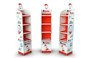 Custom Foldable Cardboard Corrugated <strong>Display</strong> Stand with <strong>Shelves</strong>-Eco-Friendly Floor Standing <strong>Unit</strong> - Product Image 3