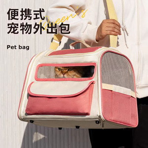 Transparent Breathable Large Capacity Foldable Lightweight Cat Dog <b>Carrier</b> <b>Backpack</b> Soft-Sided <b>Pet</b> Travel Bag 3-5kg - Product Image 2