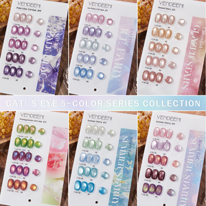 High Quality 15ml Sparkling 5-color Cat's Eye Gel Nail Polish, Specially Designed for Nail Salons, Supplier of Nail Polish Glue - Product Image 3