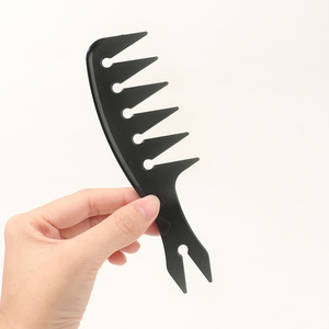 <span class=keywords><strong>Peigne</strong></span> à huile rétro en plastique pour barbier professionnel, <span class=keywords><strong>peigne</strong></span> à dents larges, outils de coiffure pour salons de coiffure - Product Image 5