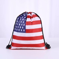 Sacs à dos en polyester avec cordon de serrage, motif drapeaux du monde, amusants, pour le sport, la gym, les fans de football mondial