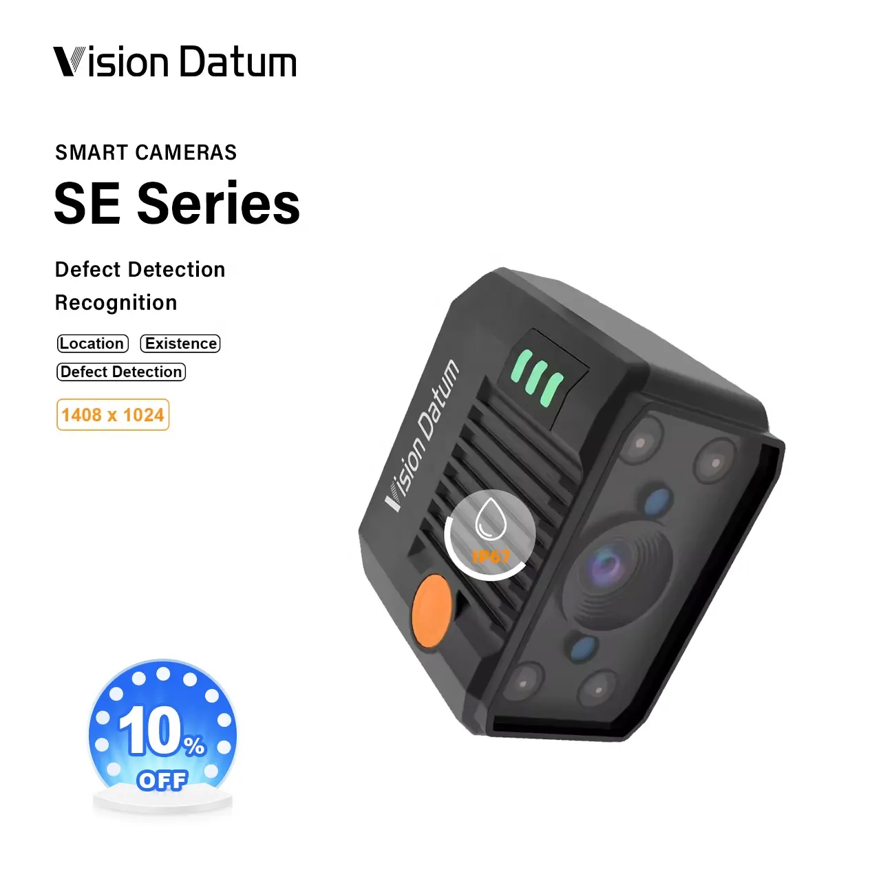Tout-en-un SE 1.5MP 60fps intégré AI 6mm 12mm Lens Digital Smart OCR Machine Vision robot Camera For Quality Inspection
