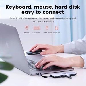 Hub USB C UGREEN 5 en 1, adaptateur multiport USB Type C, station d'accueil avec 4K HD-MI, 3 ports USB 3.0 - Product Image 6