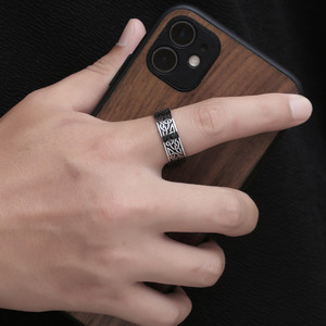 Nordic Pattern <b>Titanium</b> Steel <b>Ring</b> Men's Hip Hop Fashion Jewelry SA1142 - Product Image 5