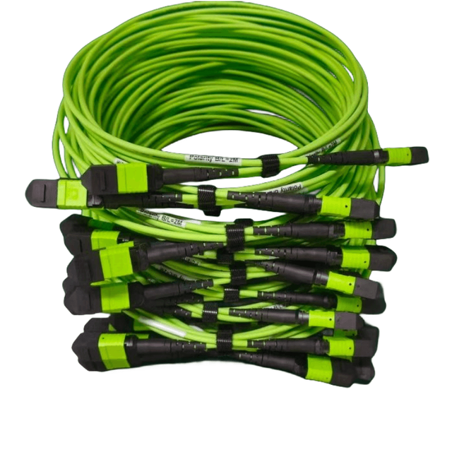 OM5 12cores 16cores 24cores 48cores MPO MTP 12Fiber MPO-MPO Trunk Cable Optical Fiber Patch Cord for Data Center