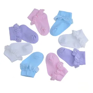 Bán Buôn Chất Lượng Tốt Nhất Ren Tùy Chỉnh Bé Socks, Công Chúa Cô Gái Ren Bông Socks