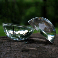 Cadeaux de décoration Presse-papier demi-boule transparent demi-sphère hémisphère verre cristal