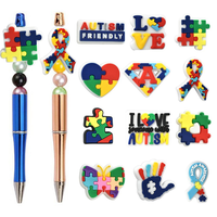 Stylos à bille à perles détachables, encre noire mignonne, fournitures scolaires d'écriture, stylos à perles pour le dessin, le bureau