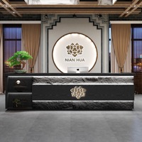 Bureau de réception d'hôtel rétro de style industriel pour caissier, restaurant, salon de beauté, nettoyage des oreilles, bain de pieds, boutique, table avant